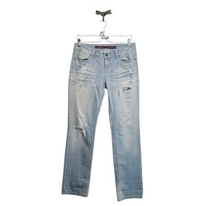 🔴 3/$15 Standards & Practices Distressed Light-Wash Straight Jean – Size 28